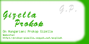 gizella prokop business card